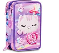 Seven SJ GANG STYLE Jam GANG Estuche Escolar 3 Cremalleras 3D GLOWCAT