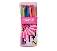 Seven SJ Glitter Roll + Estuche Mix Mitama Writing Roll, Rosa, Talla única, Escuela