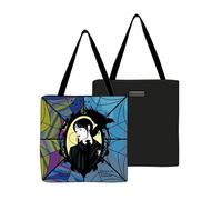 Seven SpA Shopper Bag - Miércoles Addams, multicolor, negro, negro, 10 x 10 x 22 cm, mochila, Negro, 10x10x22 cm, Mochila