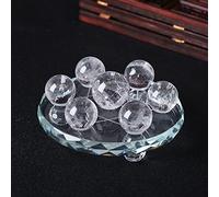 Seven Star Array 100% Natural Clear Quartz Crystal Ball Manual Pulido Esfera Decoración para el Hogar Adornos 7PCS+Stand,2cm 6pcs 3cm 1pcs