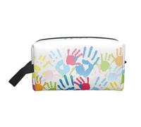 Seven Star - Bolsa de almacenamiento con estampado de mariquita, kit de aseo de afeitado, bolsas de cosméticos de viaje, organizador de embalaje, bolsa portátil, Estampado a mano para niños, Talla