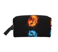 Seven Star - Bolsa de almacenamiento con estampado de mariquita, kit de aseo de afeitado, bolsas de cosméticos de viaje, organizador de embalaje, bolsa portátil, Boxeo de hielo y fuego, Talla única