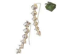 Seven Star Diamond Stud Earrings, 7-Star Diamond Earrings for Women, 2026 New Diamonds Stud Earring, Suitable for Women's Everyday Wear and Special Occasions (Golden)