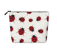 Seven Star Ladybird - Neceser versátil de viaje, bolsa de maquillaje de cáñamo falso, multiusos, organizador de accesorios cosméticos, Black, Talla única