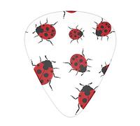 Seven Star Ladybird - Púas de guitarra clásicas, triangulares, acústicas y eléctricas, para guitarristas, 12 piezas