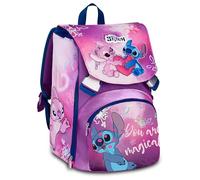 Seven Stitch Mochila extensible, volumen ajustable, doble compartimento, bolsillo portabotellas, escuela y ocio, niñas y niñas, color morado