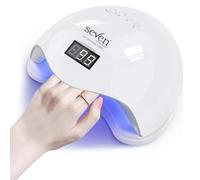 SEVEN STROKES Lámpara profesional inteligente SUN U V 48 W 24 LED con sensor automático LED UV para secado de uñas, lámpara de manicura y pedicura