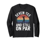 Seven-Tee and Still On Par 70th Birthday Funny Golf Manga Larga
