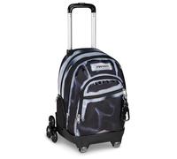 Seven Trolley Escolar Comby 8 ruedas SHADOWS OF COLOR, Negro, 31 L, Desmontable, Uso mochila, Barra telescópica ajustable, Bolsillo equipado, Bolsillo para PC, Escuela primaria y secundaria, Niños