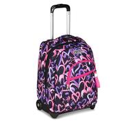 Seven Trolley escolar fijo, rosa, 2 en 1, doble uso, trolley y mochila, mochila escolar de viaje, niña, Rosa, Talla única, Moderno