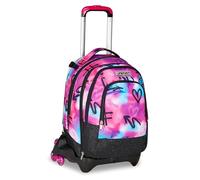 Seven Trolley escolar Jack 3 ruedas Detach, fucsia azul, mochila con carro desenganchable de 37 litros, bolsillo para botella, mochila desmontable, multiusos y espacioso, para primaria y mediana, niña