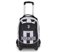 Seven Trolley Escolar Jack 3 Ruedas Juventus, Negro, 33L, Desmontable, Cross-Over System, 3 en 1, Uso Mochila, Bolsillo Frontal, Escuela Primaria y Secundaria, niño, niño, fútbol, Producto Oficial
