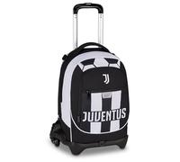Seven Trolley Escolar Jack 3 Ruedas Juventus, Negro, 33L, Desmontable, Cross-Over System, 3 en 1, Uso Mochila, Bolsillo Frontal, Escuela Primaria y Secundaria, niño, niño, fútbol, Producto Oficial