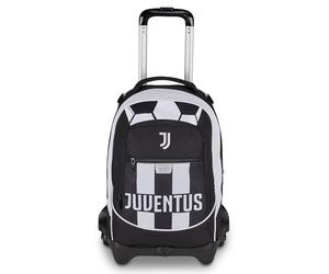 Seven Trolley Escolar Jack 3 Ruedas Juventus, Negro, 33L, Desmontable, Cross-Over System, 3 en 1, Uso Mochila, Bolsillo Frontal, Escuela Primaria y Secundaria, niño, niño, fútbol, Producto Oficial