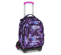 Seven Trolley escolar Jack 8 ruedas Detach Lovepass, morado, 34 L, desmontable, mochila desmontable, 4 en 1, sistema Cross-over System, bolsillos multifunción, escuela primaria y media, niña, niña