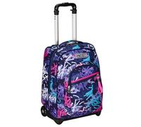 Seven Trolley fijo, GraffitiMix, morado, 2 en 1, doble uso, trolley y mochila, mochila escolar de viaje, niña, violeta, Talla única, Escolar