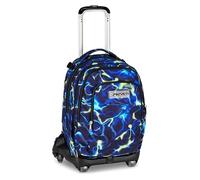 Seven Trolley School Jack 8 ruedas Detach ELECTICVIBE BOY, azul, 34 L, mochila extraíble, mochila extraíble 4 en 1, sistema cruzado, bolsillos multifunción, escuela primaria y secundaria, niños, niño