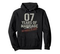 Seven Years Of Marriage 7 years anniversary married couples Sudadera con Capucha