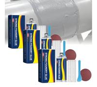 Sevengreen Strong Foundry Glue, Sevengreen Metal Repair Glue, All Purpose Repairing Glues Metal Repairing Agent, Strong Metals Casting Welding Glues, High Temp/Waterproof (3set)
