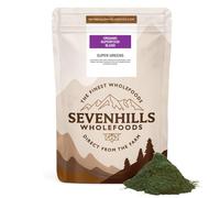 Sevenhills Wholefoods Súper Verdes Mezcla Orgánica en Polvo con espirulina, clorella, hierba de trigo y hierba de cebada, 200g, 40 porciones, Super Greens, Apoya inmunidad y salud de piel