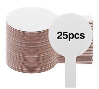 SevenMye 25 Piezas Paletas de Respuesta de Borrado en Seco Paletas de Mano de Doble Cara Mini Pizarras Blancas Pizarra Blanca Pequeña Letreros de Borrado en Seco Paletas de Subasta para Estudiantes Ju