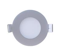 SevenOn LED 64530 Pack de 3 downlight LED SMD extraplano redondo, aluminio mate, 4W, 120º, 300 lúmenes, 4000K, blanco neutro, IP20. No regulable.