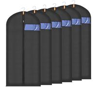 Sevenpers Fundas Ropa Armario Negro 60x180cm Muy Larga, Antipolvo Antihumedad con Cremallera, Funda Transpirable Bolsa de Ropa para Vestido de Novia, Vestidos de Noche y Abrigos Extra Largos