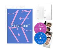 SEVENTEEN - BEST ALBUM [17 IS RIGHT HERE] (DEAR Ver. - Random Ver.) Ounbox + Hardcover Binder + Booklet + Lyric Book + CD-R + Random Photocard + 2 Pin badges + 4 Extra Photocards
