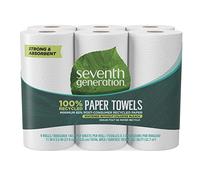 Seventh Generation, Toallas de papel 100% reciclado, 140 hojas, 6 rollos