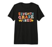 Seventh Grade Vibes Back to School Retro Teacher Student Kid Camiseta Premium