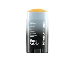 SeventyOne Percent | The Invisible: tick Solar SPF 50+ | Stick Solar Facial Vegano - Muy Alta Protección | Muy Resistente al Agua | UVA 34 | 80% Natural - Fabricado en Francia | 15 gr