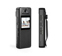 SEVEQIS Cámara Corporal, A22 Full HD 1080P Deportes DV visión Nocturna 2200mAh detección de Movimiento cámara Corporal Pantalla LCD Mini videocámara policía for Bicicleta(64GB Memory)
