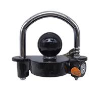 SEVEQIS Enganche de Remolque, 1 Juego De Cerraduras Acoplador Universal, Remolque, Enganche Bola, Bloqueo, Seguridad Ajustable, Acero Resistente, Se Adapta A Peso Ligero(Nero)