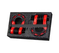 SEVEQIS Enganche de Remolque, 3/4 ”2 Uds Tipo U Resistente Gota Forjada Grillete De Anillo En D Gancho Cuerda Remolque Coche SUV Enganche Rescate(Rot)