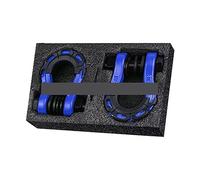 SEVEQIS Enganche de Remolque, 3/4 ”2 Uds Tipo U Resistente Gota Forjada Grillete De Anillo En D Gancho Cuerda Remolque Coche SUV Enganche Rescate(Dark Blue)