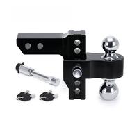 SEVEQIS Enganche de Remolque, Enganche De Remolque Ajustable Receptor 2" Caída Caída/elevación 6" Montaje Bola 12500 LBS Doble 2-5/16" Cerraduras Dobles