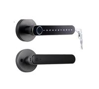 SEVEQIS La Manija De Puerta Elegante De La Huella Dactilar De La Biometría Cierra La Aplicación Eléctrica De Digitaces De La Contraseña For El Hogar(3200GUN)