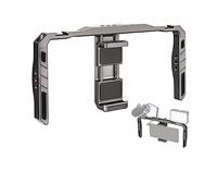 SEVEQIS Podcast Kit, Estabilizador Plegable for teléfono Inteligente, Caja de Plataforma Vlogging for Cine, Jaula Universal for teléfono de aleación de Aluminio
