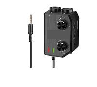 SEVEQIS Podcast Kit, Preamplificador de Mezclador de Audio de micrófono de 2 Canales con alimentación Fantasma, micrófono de Interfaz de Audio de Guitarra for cámara