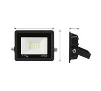 SEVEQIS Reflector LED, DIRIGIÓ Luz de Pared Pir Reflector Sensor Movimiento IP65 Lámpara Camino jardín al Aire Libre Impermeable for la decoración del(6000-6500K_NO PIR 10W)