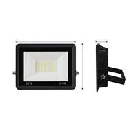 SEVEQIS Reflector LED, DIRIGIÓ Luz de Pared Pir Reflector Sensor Movimiento IP65 Lámpara Camino jardín al Aire Libre Impermeable for la decoración del(6000-6500K_NO PIR 30W)