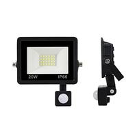 SEVEQIS Reflector LED, DIRIGIÓ Luz de Pared Pir Reflector Sensor Movimiento IP65 Lámpara Camino jardín al Aire Libre Impermeable for la decoración del(6000-6500K_PIR 20W)