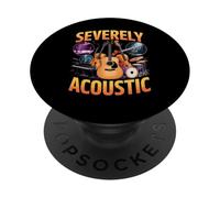 Severely Acoustic Musician Guitar Player PopSockets PopGrip Adhesivo