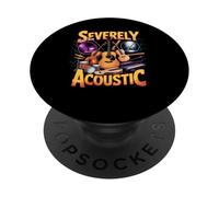 Severely Acoustic Musician Guitar Player PopSockets PopGrip Adhesivo