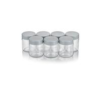 Severin 7 tarros de repuesto 150 ml cada uno para yogurtera, con tapa antiderrames 100% libre de bpa, eg 3513