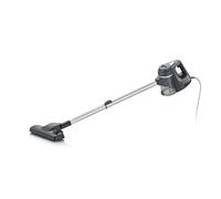 Severin Aspirador Escoba con Cable, 600 W, 18.000 Pa de succión, Tubo telescópico, depósito de Polvo de 500 ml, Cable de 6 Metros, 4 boquillas, Negro, CY 7080.