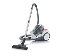 Severin aspiradora ciclónica sin bolsa, aspirador de suelo sin bolsa para una potencia de aspiración constante, 750 W, radio de acción de 9 m, 79 dB, 2,1 L de capacidad, blanco-rojo-antracita, CY 7088