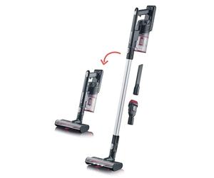 SEVERIN Aspiradora sin Cables 2 en 1 Vertical y de Mano con Cepillo eléctrico de Alta Velocidad con iluminación LED. Batería de Iones de Litio de 22.2 V. HV 7154