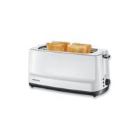Severin AT 2234 Tostador, 1400 W, 0 Decibeles, Metal, 2 Ranuras, Blanco
