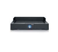 Severin Barbacoa de mesa con placa de grill acanalada para interior y exterior, barbacoa eléctrica con arranque rápido, mini barbacoa sin riesgo de quemaduras, negro, PG 8567